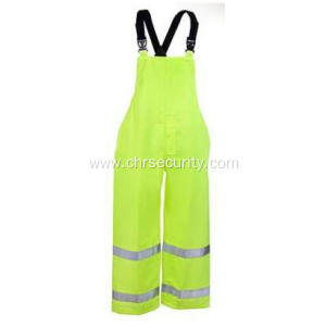 Men's High-Visibility Lime Green Waterproof Overalls